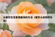 小餐饮引流客源最快的方法（餐饮小店如何引流）