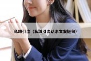 私域引流（私域引流话术文案短句）