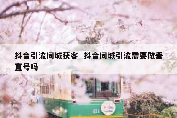 抖音引流同城获客  抖音同城引流需要做垂直号吗 第1张