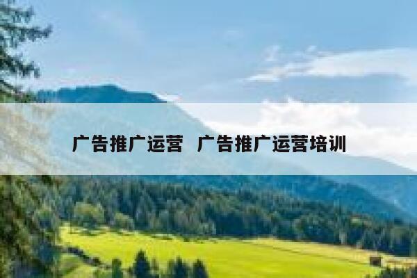 广告推广运营  广告推广运营培训 第1张