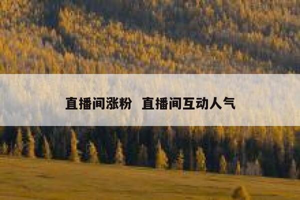 直播间涨粉  直播间互动人气