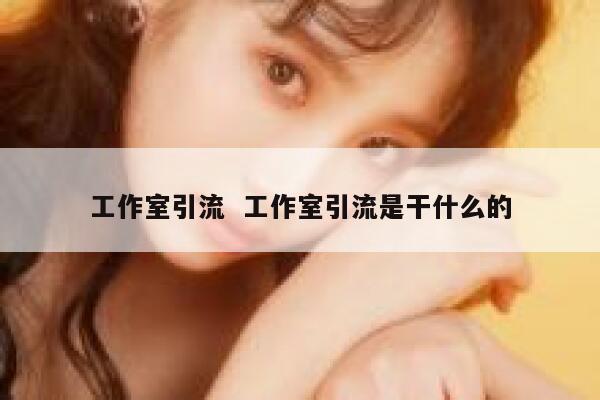 工作室引流  工作室引流是干什么的