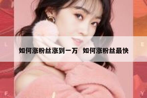 如何涨粉丝涨到一万  如何涨粉丝最快