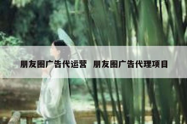 朋友圈广告代运营  朋友圈广告代理项目