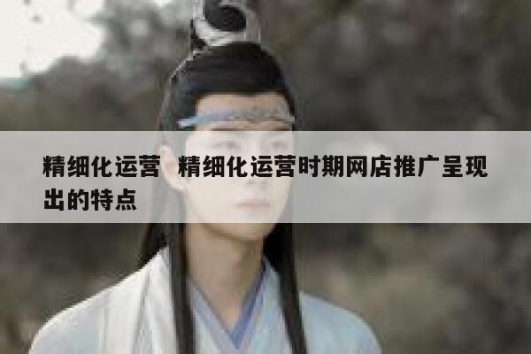 精细化运营  精细化运营时期网店推广呈现出的特点 第1张