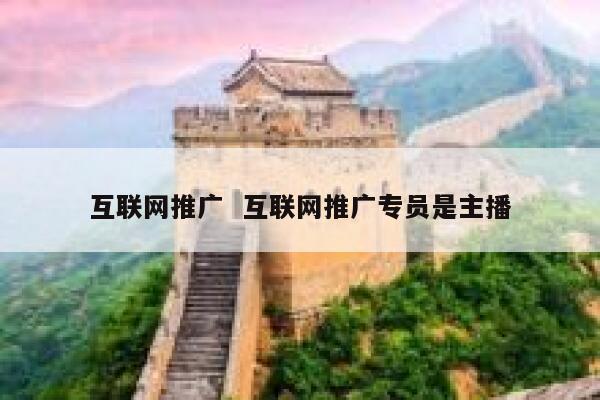 互联网推广 互联网推广专员是主播
