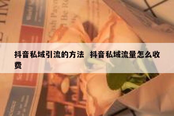 抖音私域引流的方法  抖音私域流量怎么收费