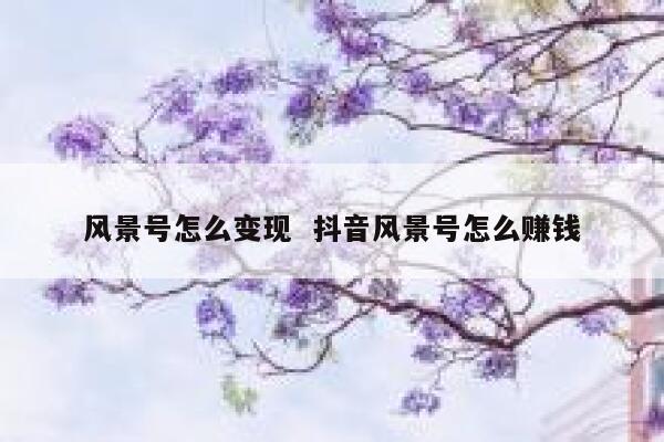 风景号怎么变现  抖音风景号怎么赚钱 第1张