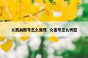 文案类账号怎么变现  文案号怎么转型