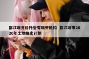 都江堰竞价托管有哪些机构  都江堰市2020年土地拍卖计划