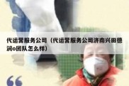 代运营服务公司（代运营服务公司济南兴田德润o团队怎么样）