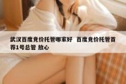 武汉百度竞价托管哪家好  百度竞价托管首荐1号总管 放心