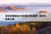 竞价托管就选1号总管公司z推荐  竞价托管多少钱