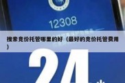 搜索竞价托管哪里的好（最好的竞价托管费用）
