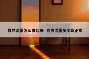 自然流量怎么做起来  自然流量多少算正常