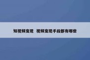 知视频变现  视频变现手段都有哪些