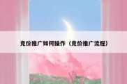 竞价推广如何操作（竞价推广流程）