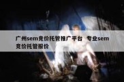 广州sem竞价托管推广平台  专业sem竞价托管报价