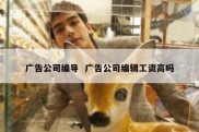 广告公司编导  广告公司编辑工资高吗