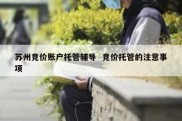 苏州竞价账户托管辅导  竞价托管的注意事项