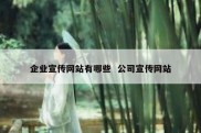 企业宣传网站有哪些  公司宣传网站