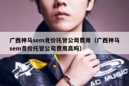 广西神马sem竞价托管公司费用（广西神马sem竞价托管公司费用高吗）