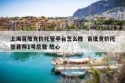 上海百度竞价托管平台怎么样  百度竞价托管首荐1号总管 放心