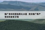 推广竞价托管选择火16星  竞价推广账户竞价托管多少钱