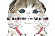 推广竞价托管报价  sem竞价推广托管