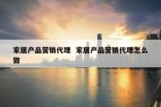 家居产品营销代理  家居产品营销代理怎么做