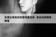 东莞公司竞价托管效果怎样  竞价托管哪家便宜