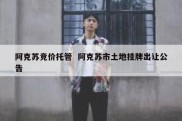 阿克苏竞价托管  阿克苏市土地挂牌出让公告