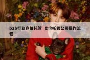 b2b行业竞价托管  竞价托管公司操作流程