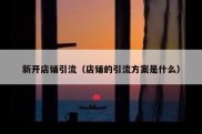 新开店铺引流（店铺的引流方案是什么）