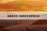 低成本引流（低成本引流获客方法）