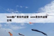sem推广竞价代运营  sem竞价代运营公司