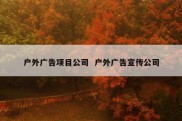 户外广告项目公司  户外广告宣传公司