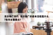 竞价推广技巧  竞价推广的基本流程是什么?有何主要要点?