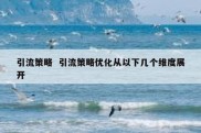 引流策略  引流策略优化从以下几个维度展开