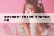 深圳竞价托管一个月多少钱  竞价托管如何托管
