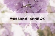 草根做竞价托管（竞价托管话术）