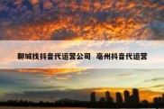 聊城找抖音代运营公司  亳州抖音代运营