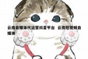 云南自媒体代运营抖音平台  云南短视频自媒体