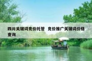 四川关键词竞价托管  竞价推广关键词价格查询