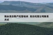 衡水竞价账户托管培训  竞价托管公司联系方式