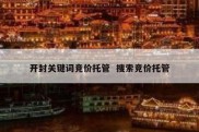 开封关键词竞价托管  搜索竞价托管
