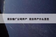 竞价推广公司开户  竞价开户什么意思