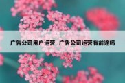 广告公司用户运营  广告公司运营有前途吗