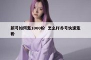新号如何涨1000粉  怎么样养号快速涨粉