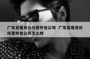广东百度竞价托管外包公司  广东百度竞价托管外包公司怎么样